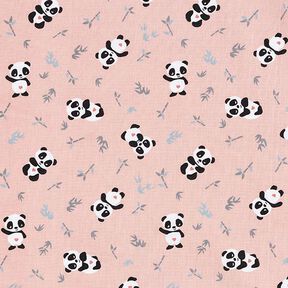 Bomullstyg Kretong gosig panda – rosa, 