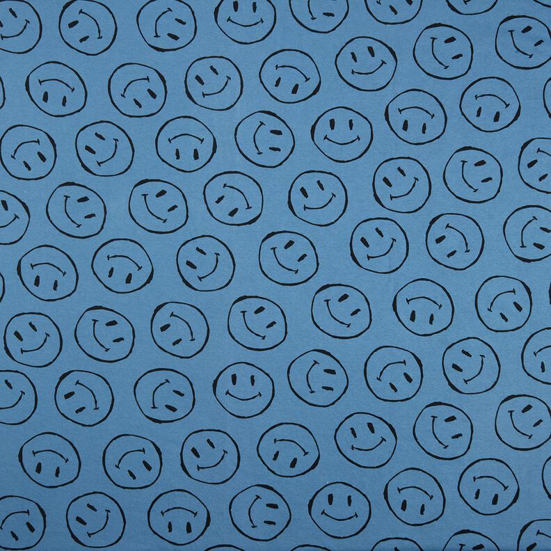 Sweatshirt Ruggad Smiley – jeansblå,  image number 1