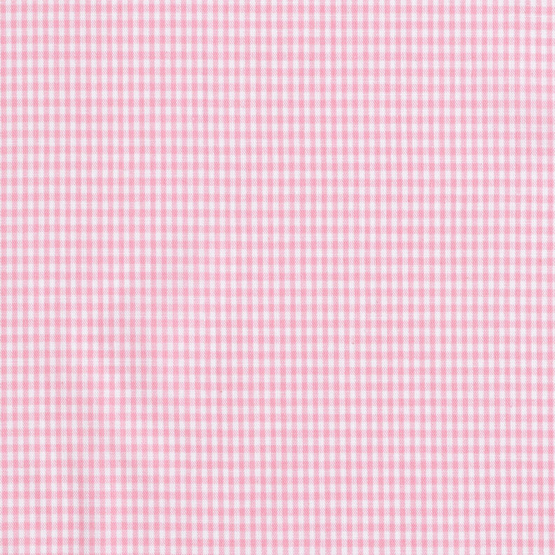 Bomullstyg Vichy rutig 0,2 cm – rosa/vit,  image number 1