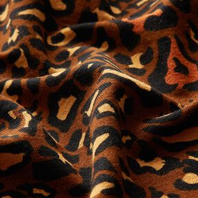 Viskosjersey Leopardmönster – mellanbrunt/currygul, 