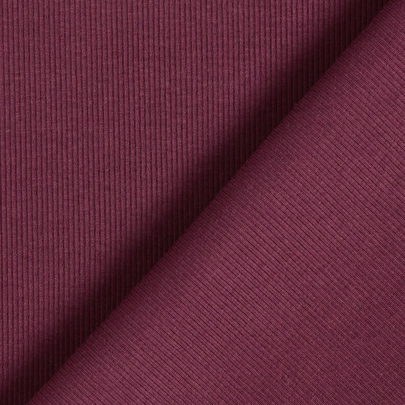 Fint räfflat Bomullsjersey – merlot,  image number 3