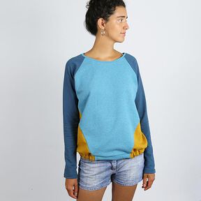 FRAU LILLE - raglansweater med diagonala delningssömmar, Studio Schnittreif | XS - XXL, 