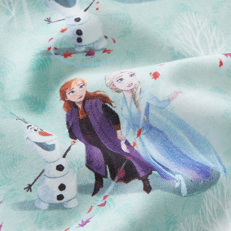 Bomullspoplin Frozen Licenstyg | Disney – ljus mint,  image number 2