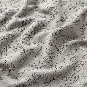 Alpfleece Dinosaurier – silver/svart, 