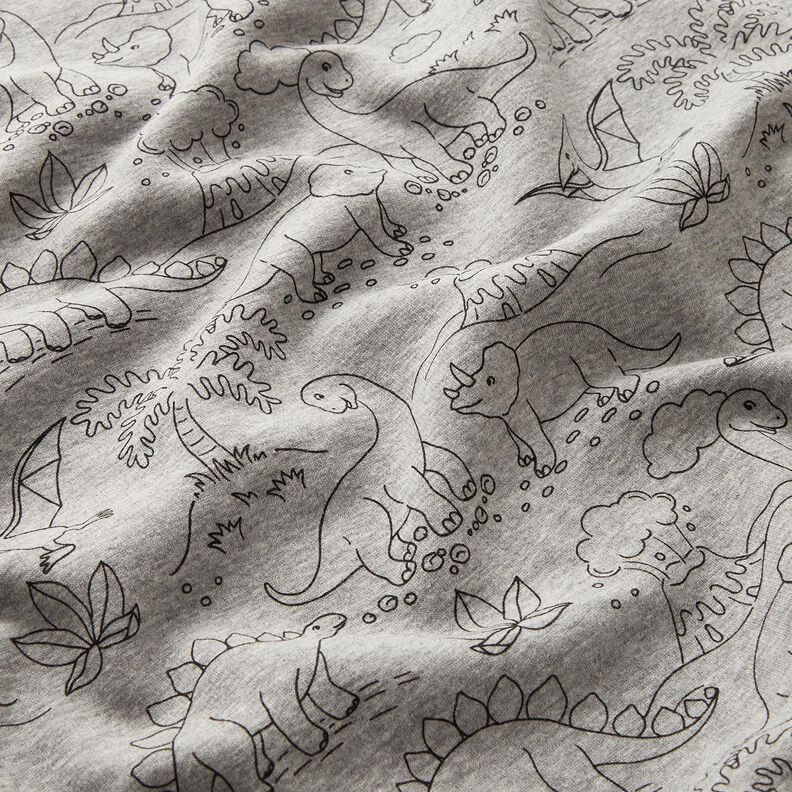 Alpfleece Dinosaurier – silver/svart,  image number 2