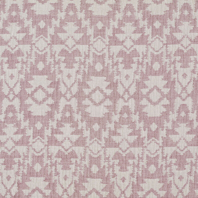 Muslin/Dubbel-krinkelväv Jacquard-Aztekmönster | by Poppy mörk gammelrosa/dimgrå,  image number 4