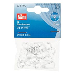 Överclipskrok [6mm] 10 stycken – transparent | Prym, 