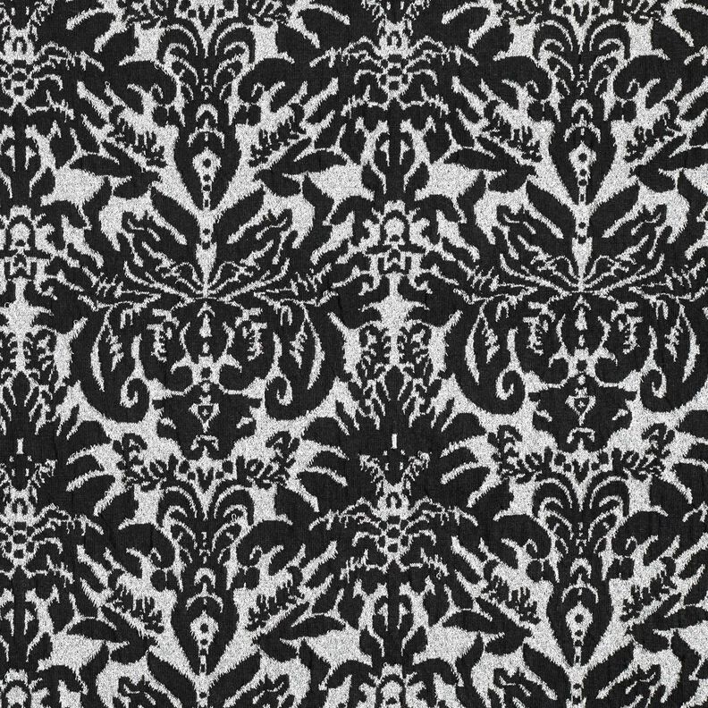 Jacquard-jersey ornament – silvermetallic/svart,  image number 1