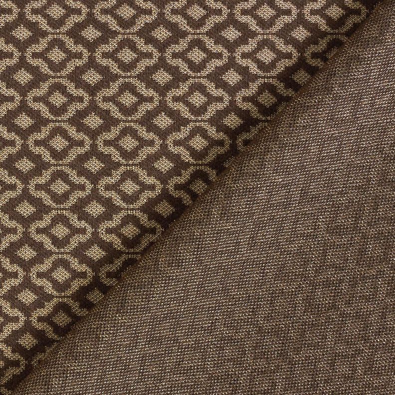 Stickad jacquard romber – beige/brun,  image number 5