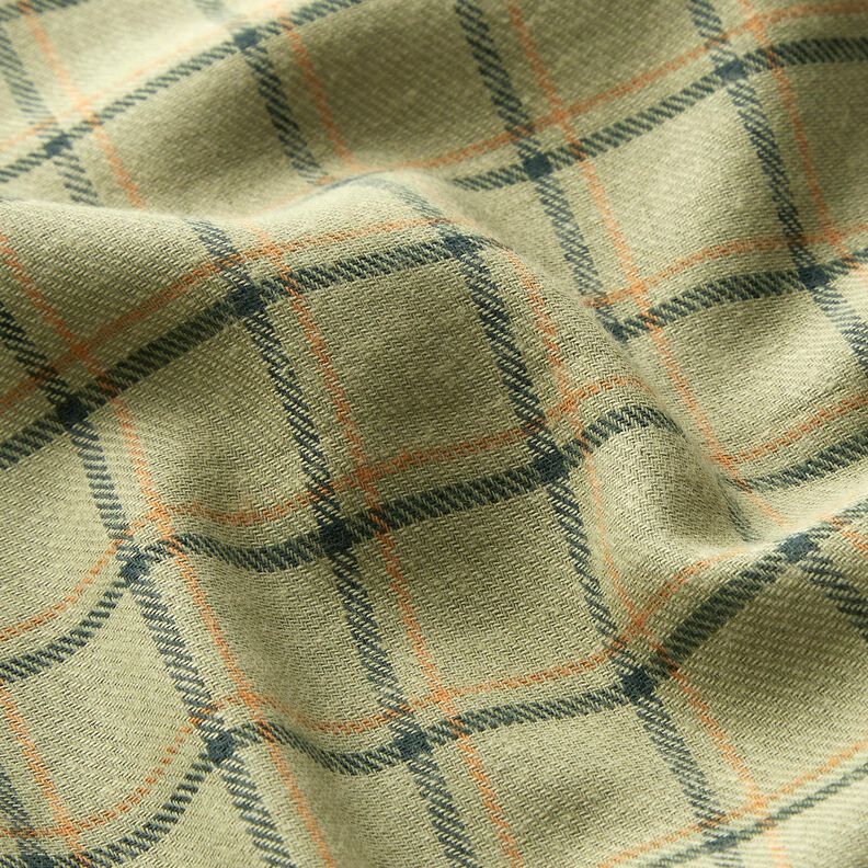 flanell dubbelrutor – khaki/grangrön,  image number 2