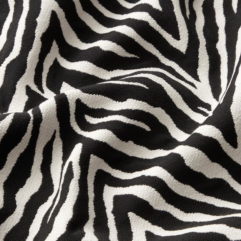 Dekorationstyg Jacquard zebra – elfenbensvit/svart,  image number 2