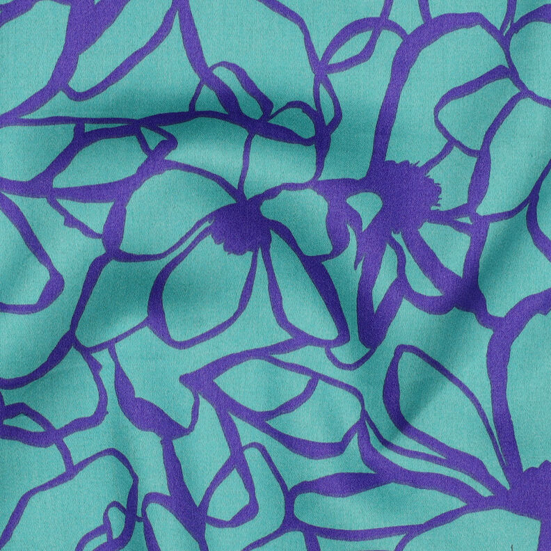 Bomullssatin Magnolia | Nerida Hansen – aquablått/indigo,  image number 2