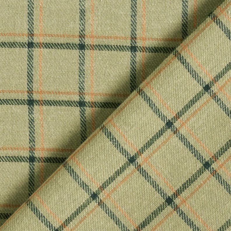 flanell dubbelrutor – khaki/grangrön,  image number 4