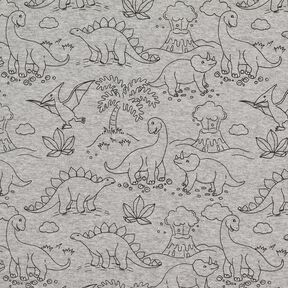 Alpfleece Dinosaurier – silver/svart, 