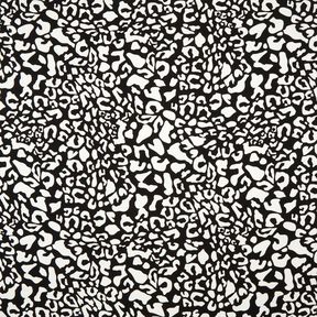 Viskosjersey Abstrakta leopardfläckar – svart/vit, 