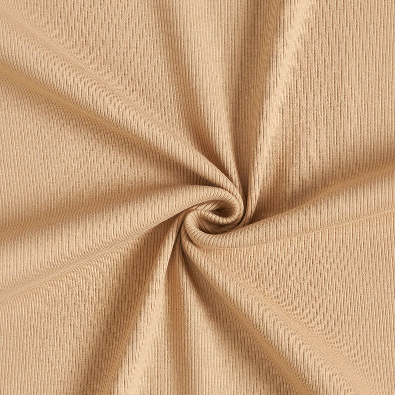 Fint räfflat Bomullsjersey – beige,  image number 1